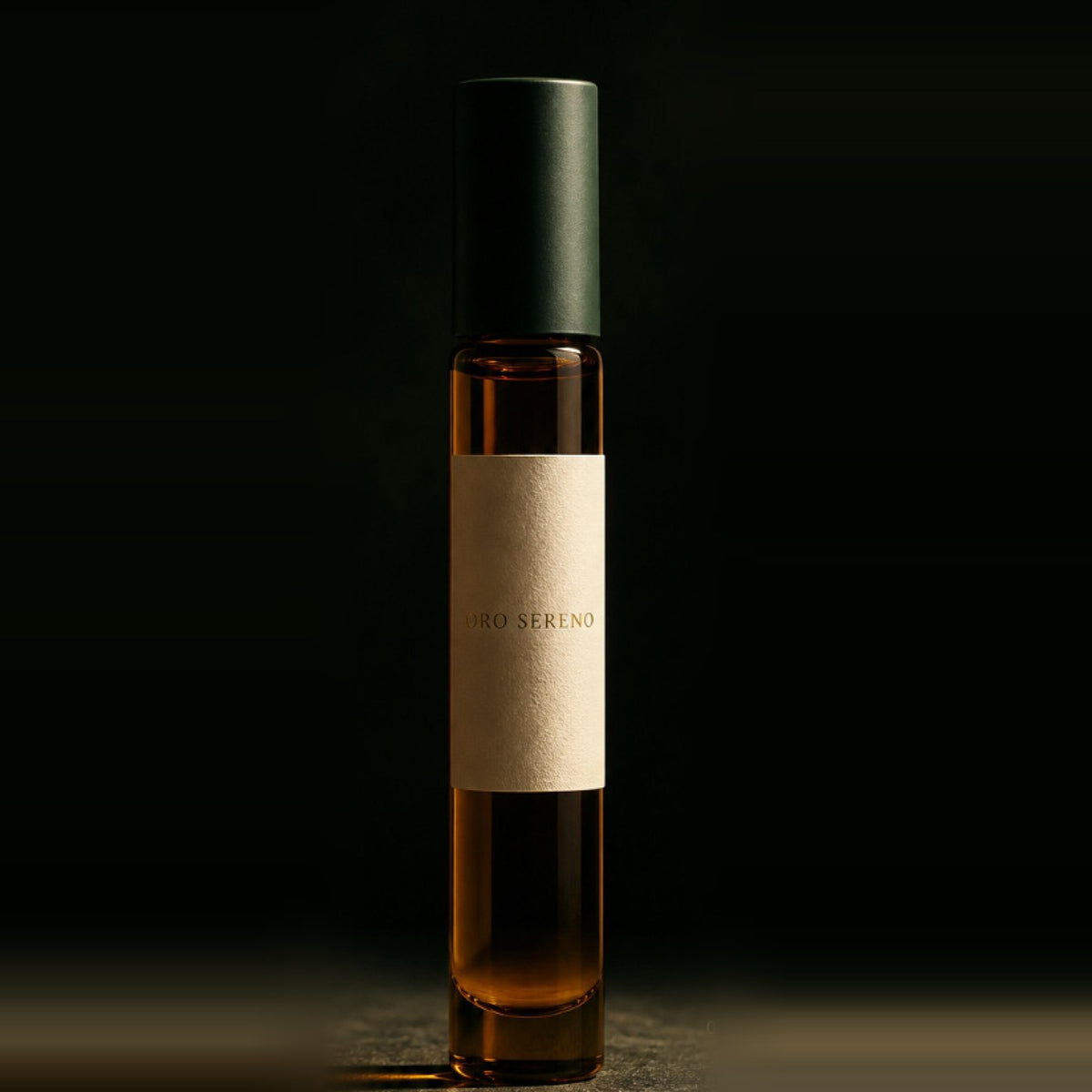 VENTURA 10 ml roll-on, amber glass with a forest-green cap